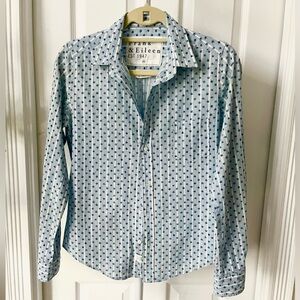 Frank & Eileen Barry Shirt Light Blue Stars and Stripes Button Down Shirt